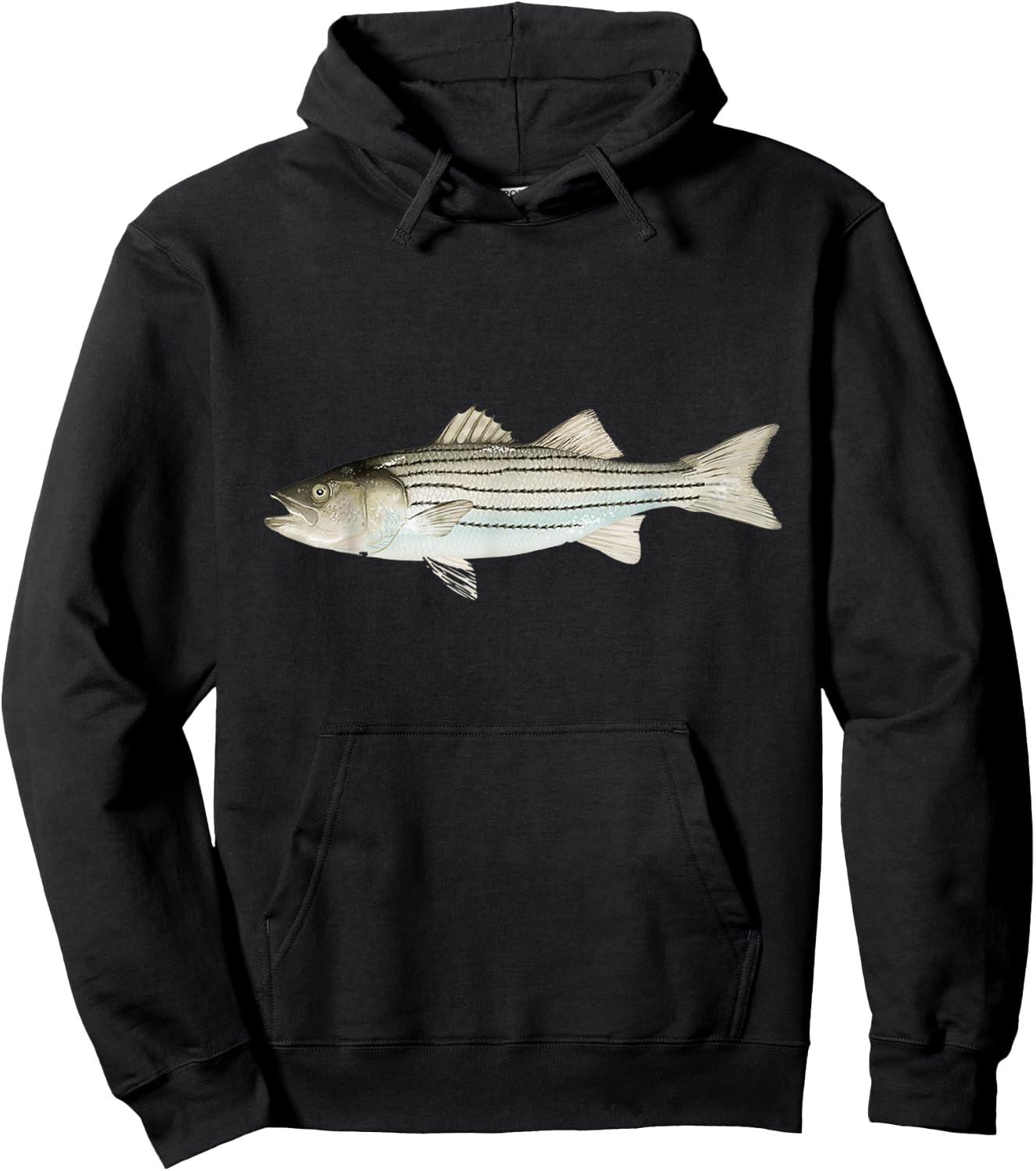Barfish Striped Hoodie - Hoodie | Black