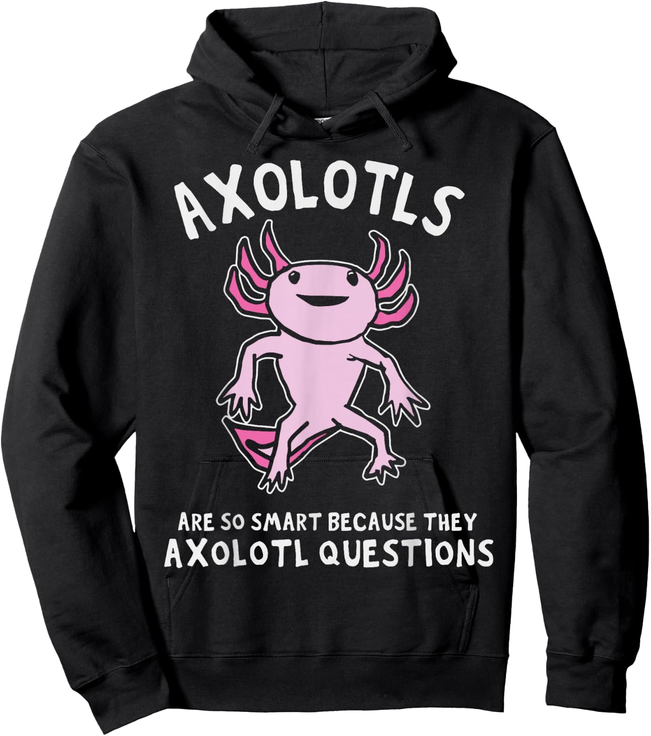 Axolotls So Smart Because They Axolotl Questions Hoodie - Hoodie | Black