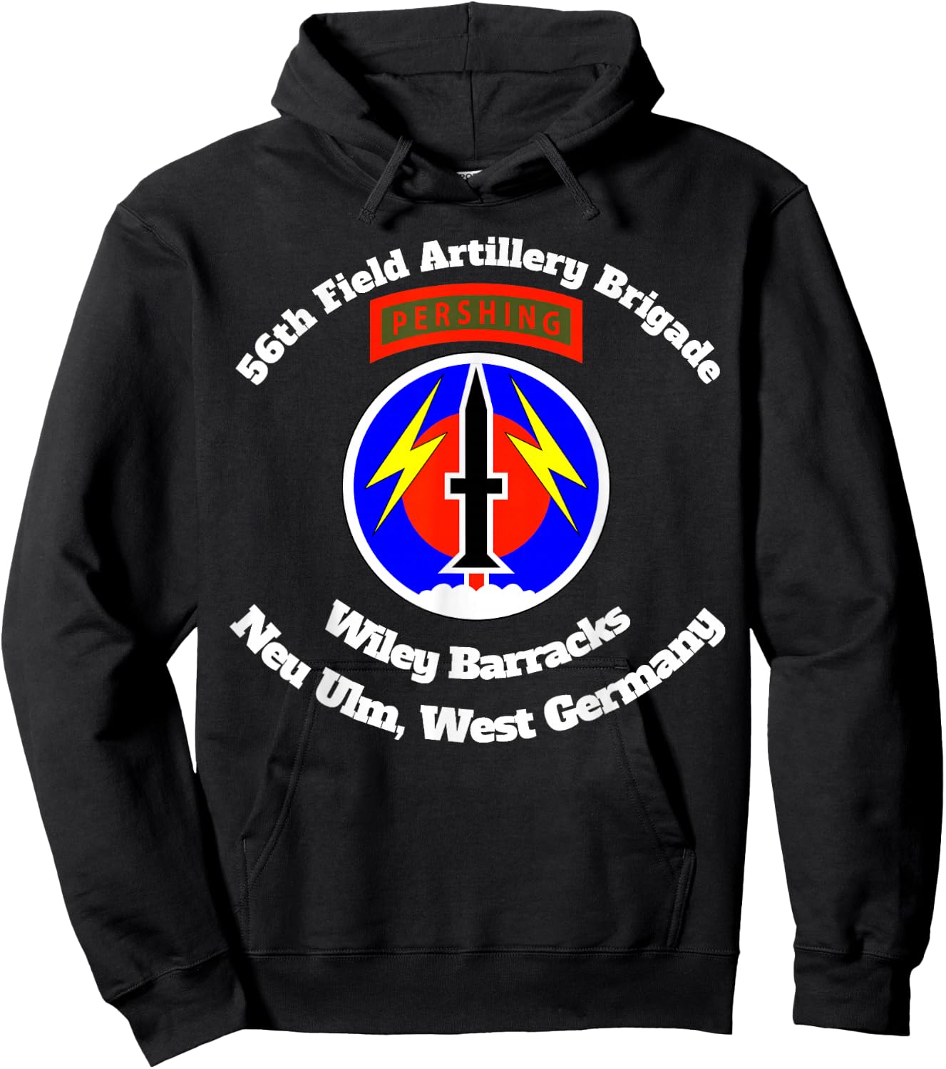 56th Artillery Brigade Wiley Barracks, Neu Ulm design Hoodie - Hoodie | Black
