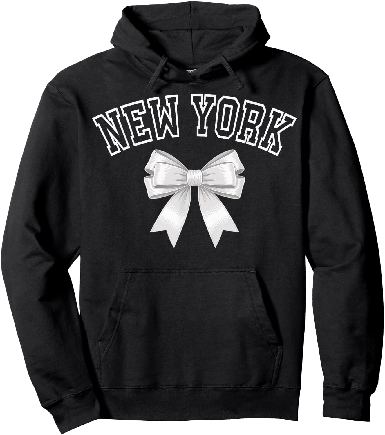 NEW YORK Coquette Bow Hometown Pride Girls Hoodie - Hoodie | Black