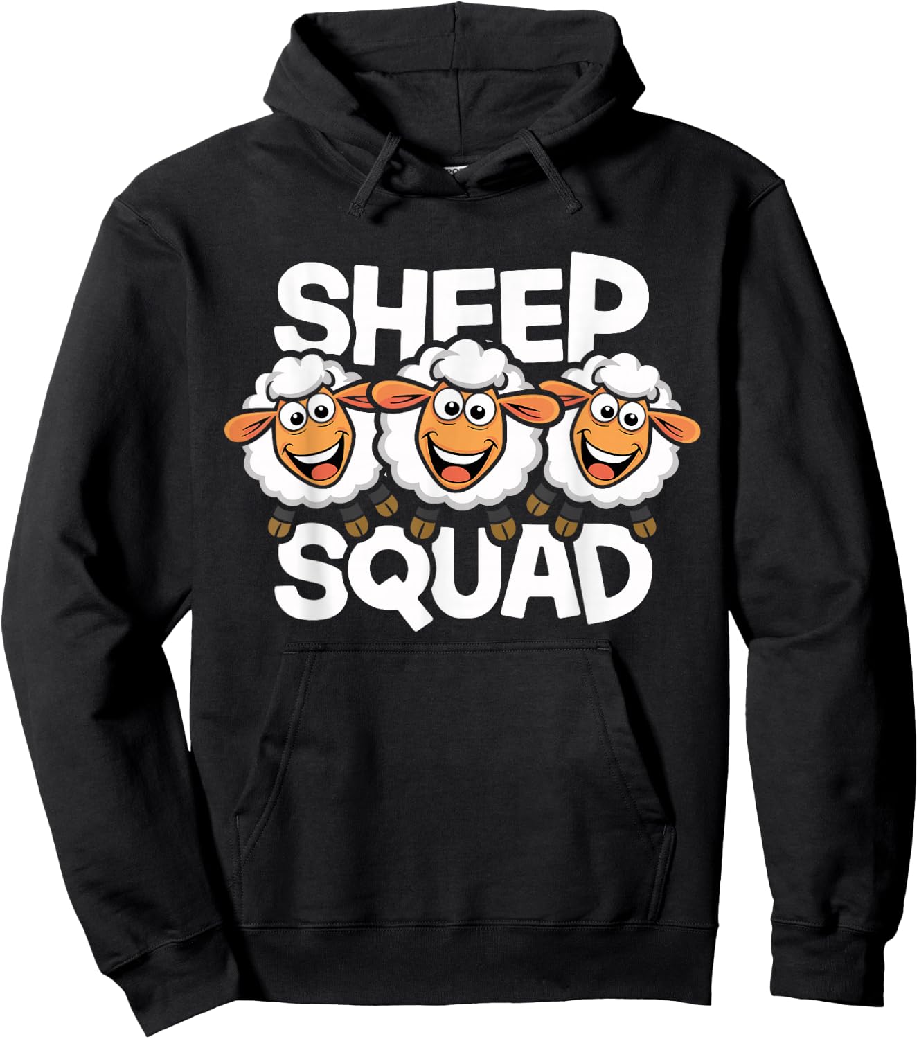 Sheep Squad Design for Sheep Lover Stuff | Kids Sheep Hoodie - Hoodie | Black