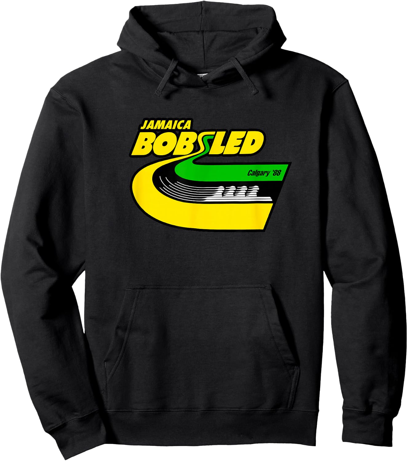 Jamaica Bobled Retro Bob Team Jamaica Flag Bobsleigh , black Hoodie - Hoodie | Black