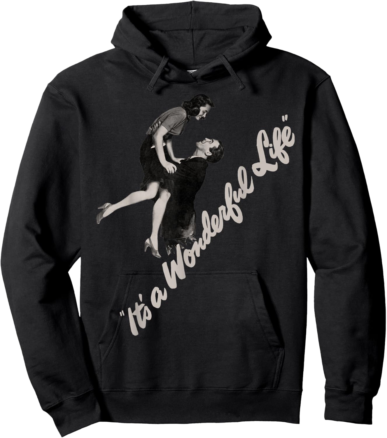 Vintage Christmas Classic It's a Wonderful Life Hoodie - Hoodie | Black