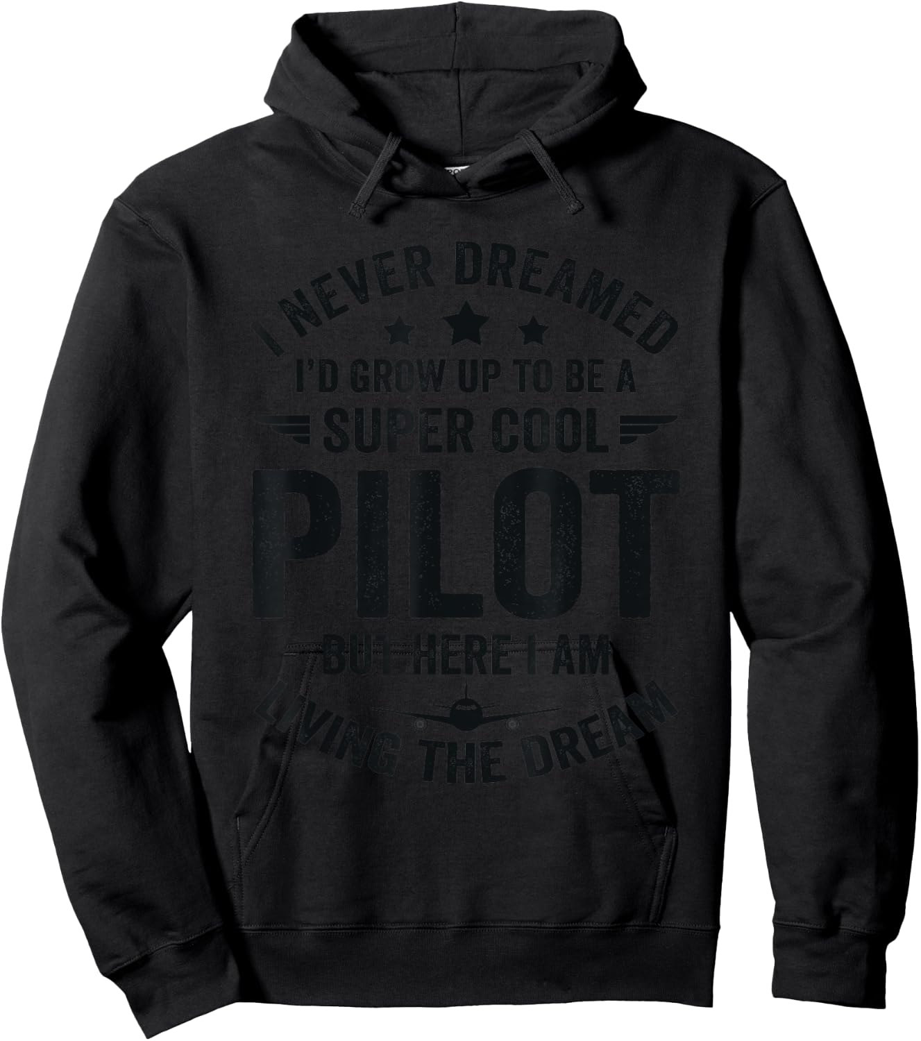Funny Pilot Flying Aviation Airplane Cool Pilot Airplane Hoodie - Hoodie | Black