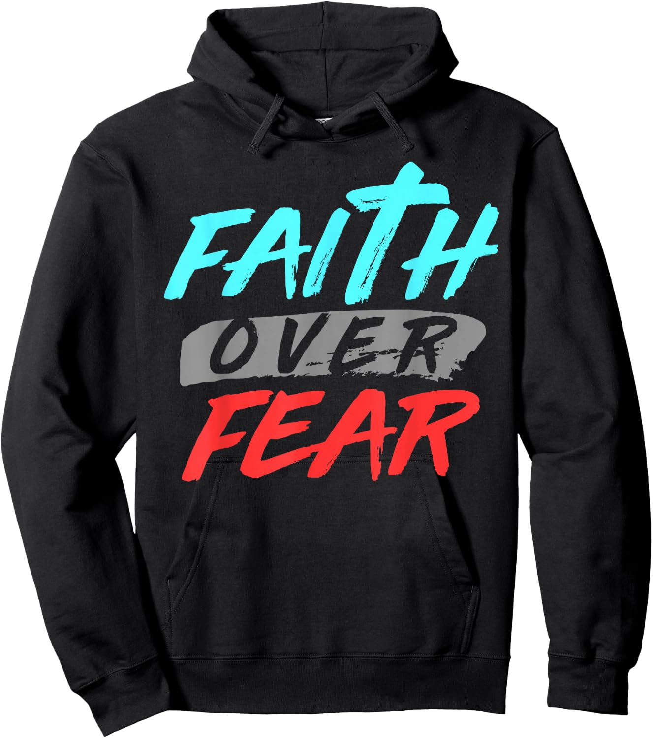 Bible Verse Faith Over Fear Jesus God Hoodie - Hoodie | Black