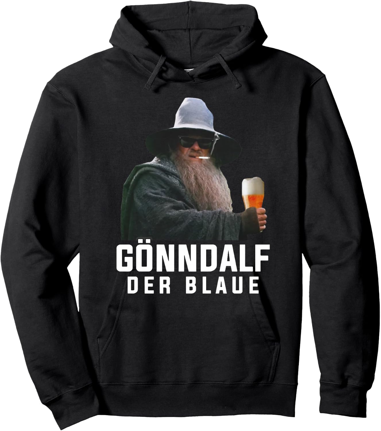 Gönndalf der Blaue Biertrinker Saufen Bier Beer Premium Hoodie - Hoodie | Black
