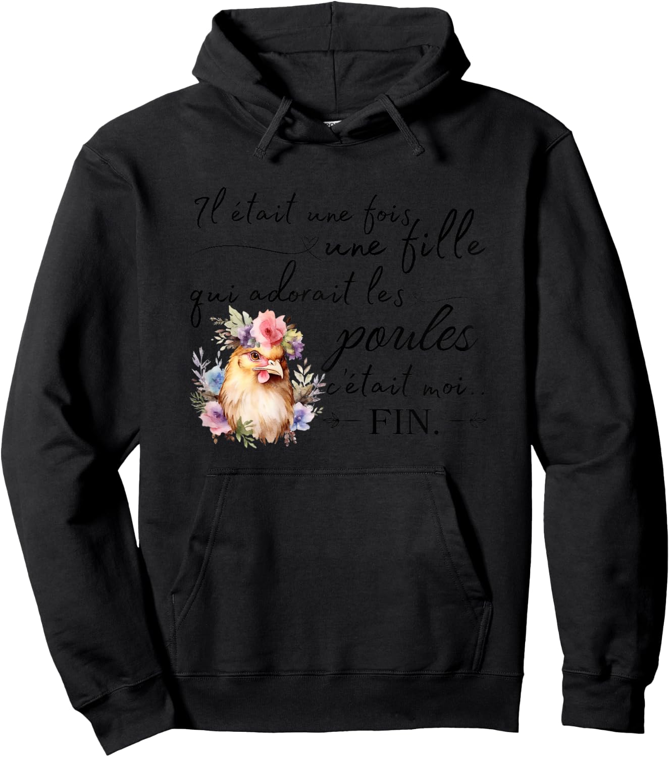 Chickens Quote The Girl Who Loved Hens , white Hoodie - Hoodie | Black