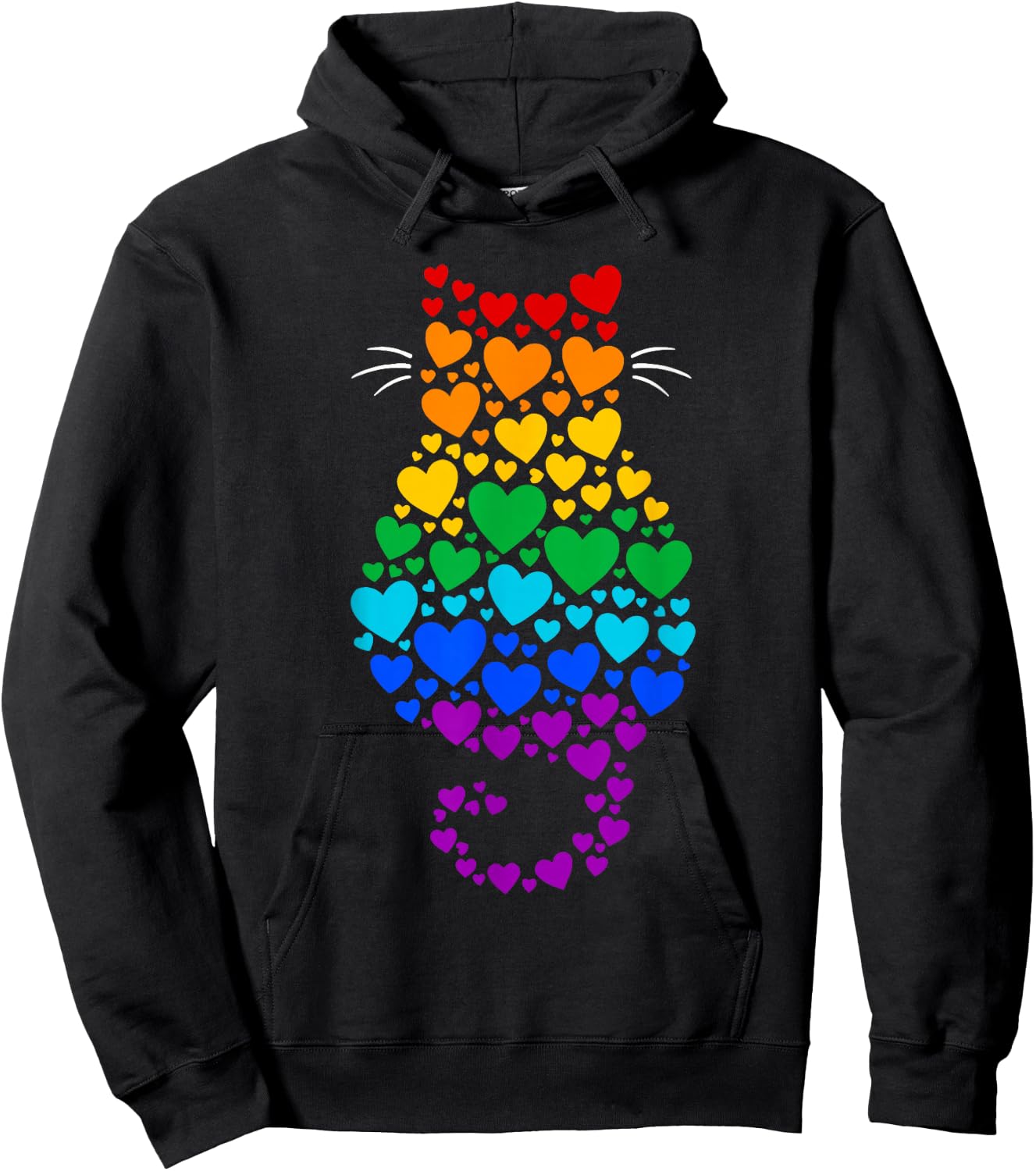 Cat LGBTQ Pride Month Hoodie - Hoodie | Black