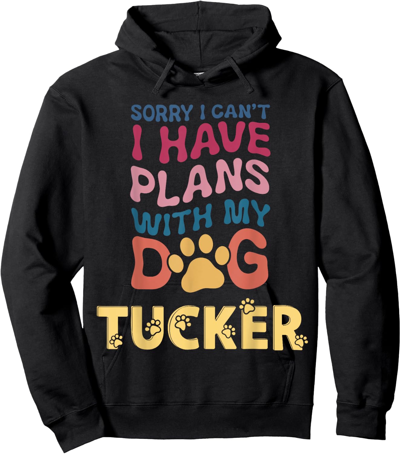 Dog Name Tucker Personalised Gift Busy With My Dog Tucker Hoodie - Hoodie | Black