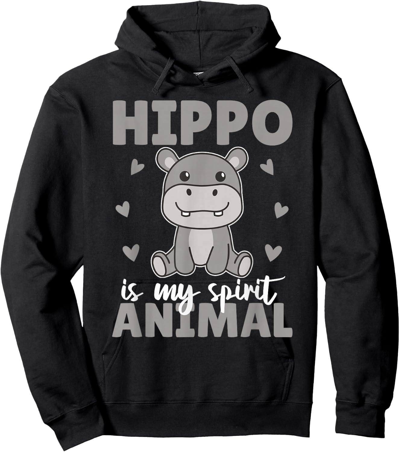 Hippo Is My Spirit Animal - Süßer Hippo Hoodie - Hoodie | Black