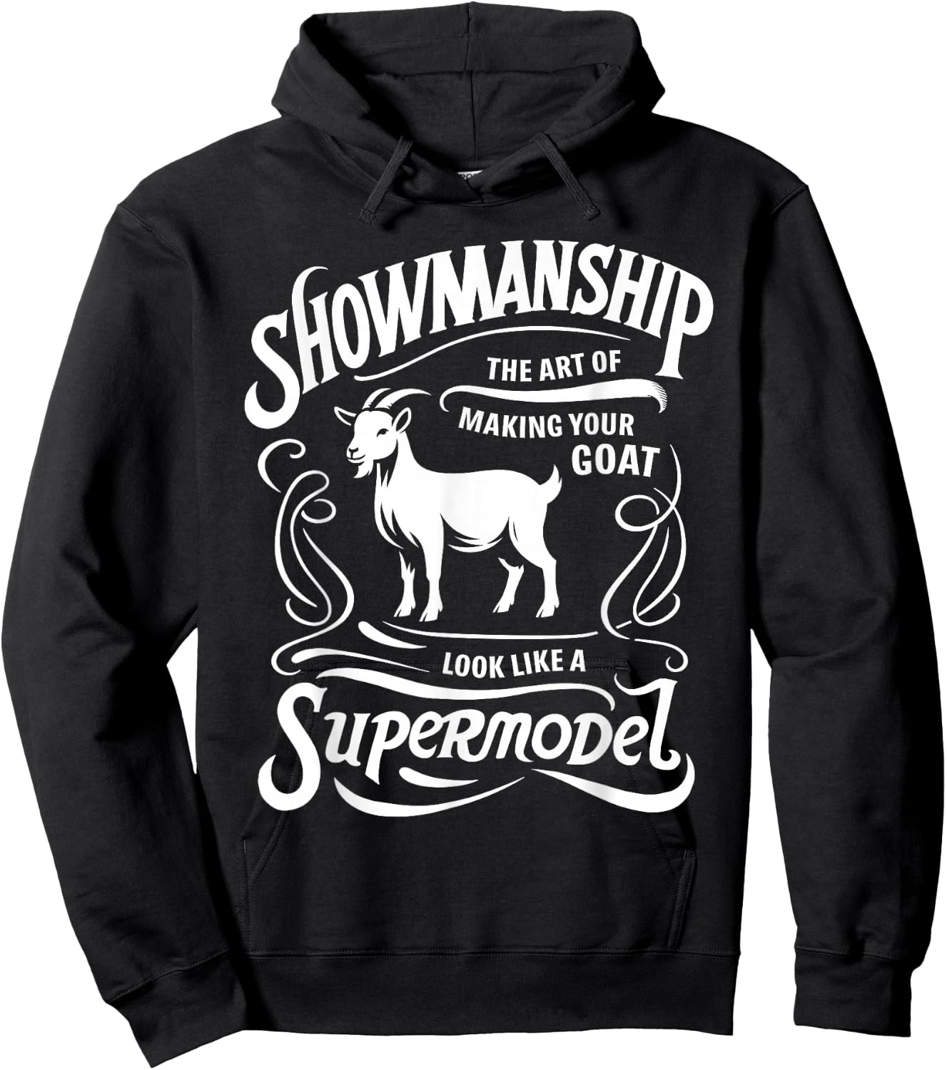 Showmanship Definition Fair Animal Show Goat Livestock Show Hoodie - Hoodie | Black