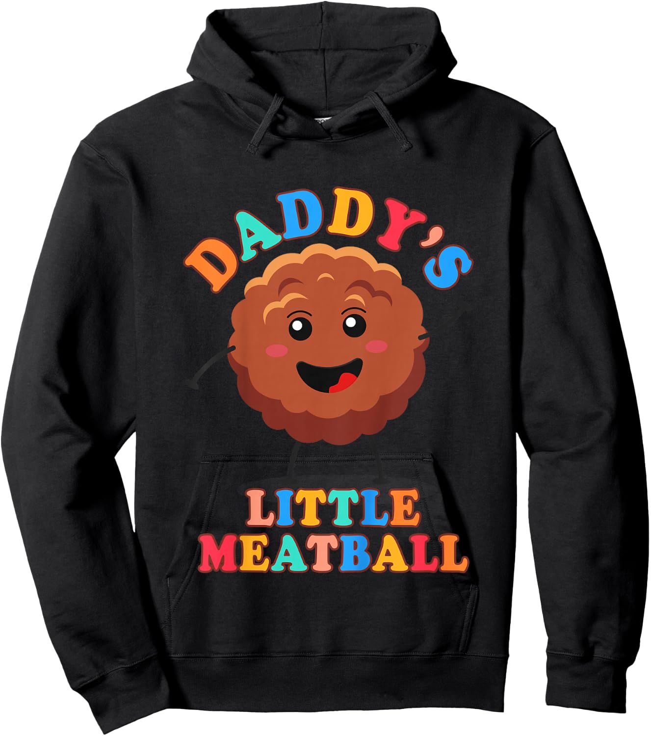 Kids Meatball Italian Baby Food Lover Daddy’s Little Meatball Hoodie - Hoodie | Black