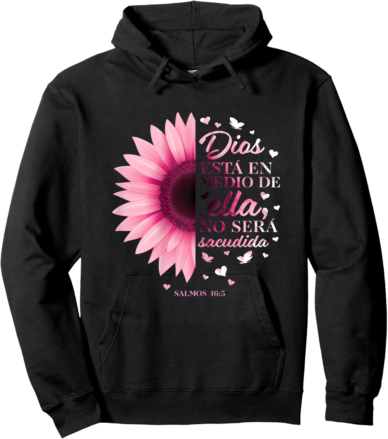 Christian Gifts Women Spanish Religious Gift Verse Espanol Hoodie - Hoodie | Black