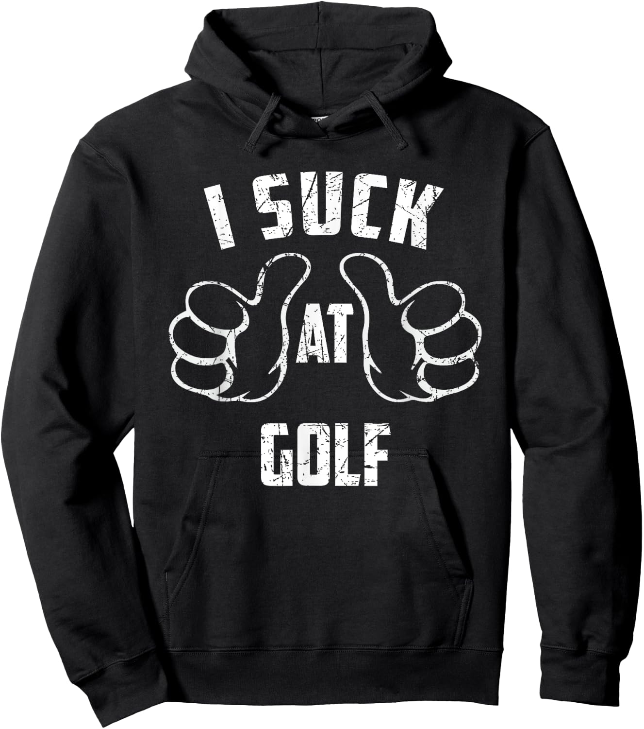 I Suck At Golf Sarcastic Golf Loser Hoodie - Hoodie | Black