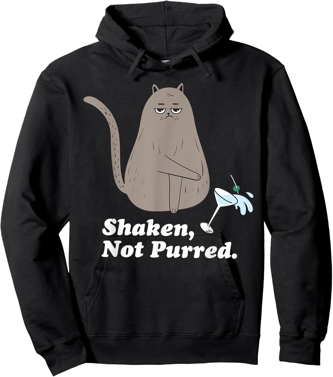 Funny Cat Shaken, not Purred for Cat lovers, Funny cat Hoodie - Hoodie | Black