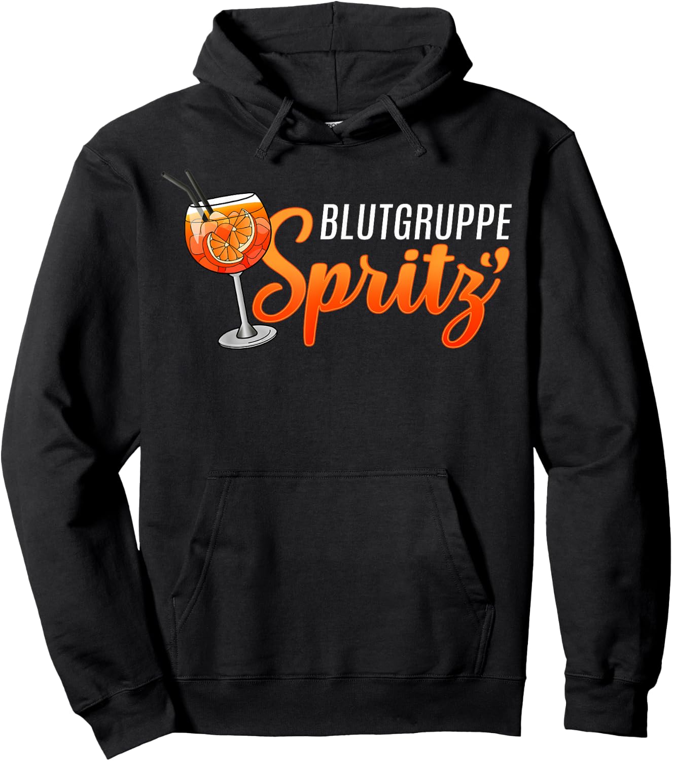 Blood Group Spray X Hallochen Aperolics Club , black Hoodie - Hoodie | Black