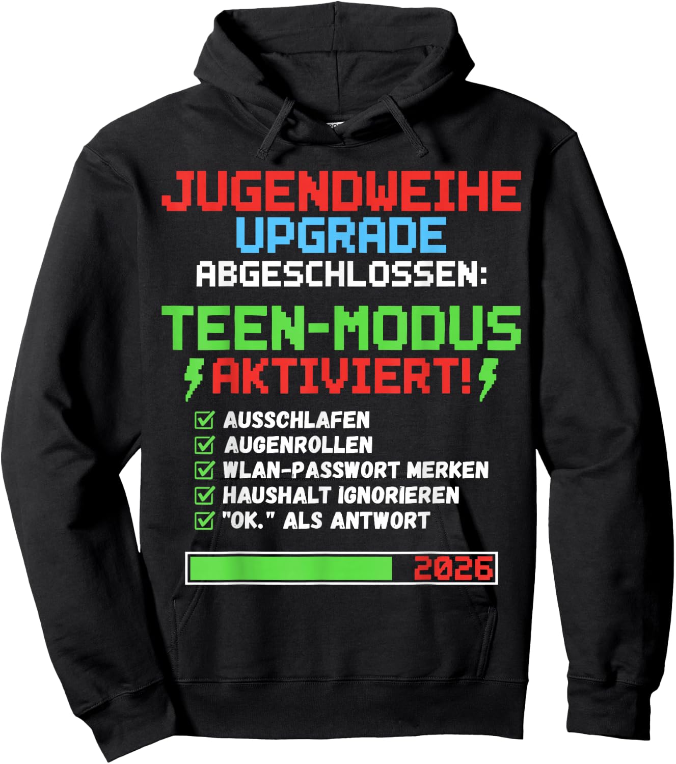 Jugendweihe 2026 Upgrade für Gamer Hoodie - Hoodie | Black