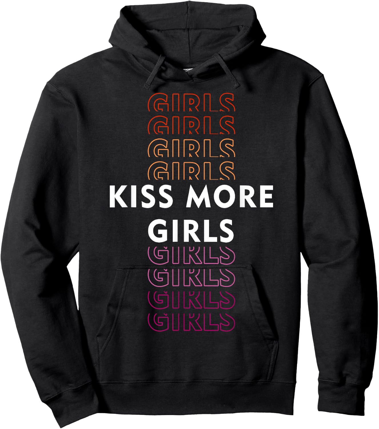Playful Lesbian Pride with Bold and Fun Style Hoodie - Hoodie | Black