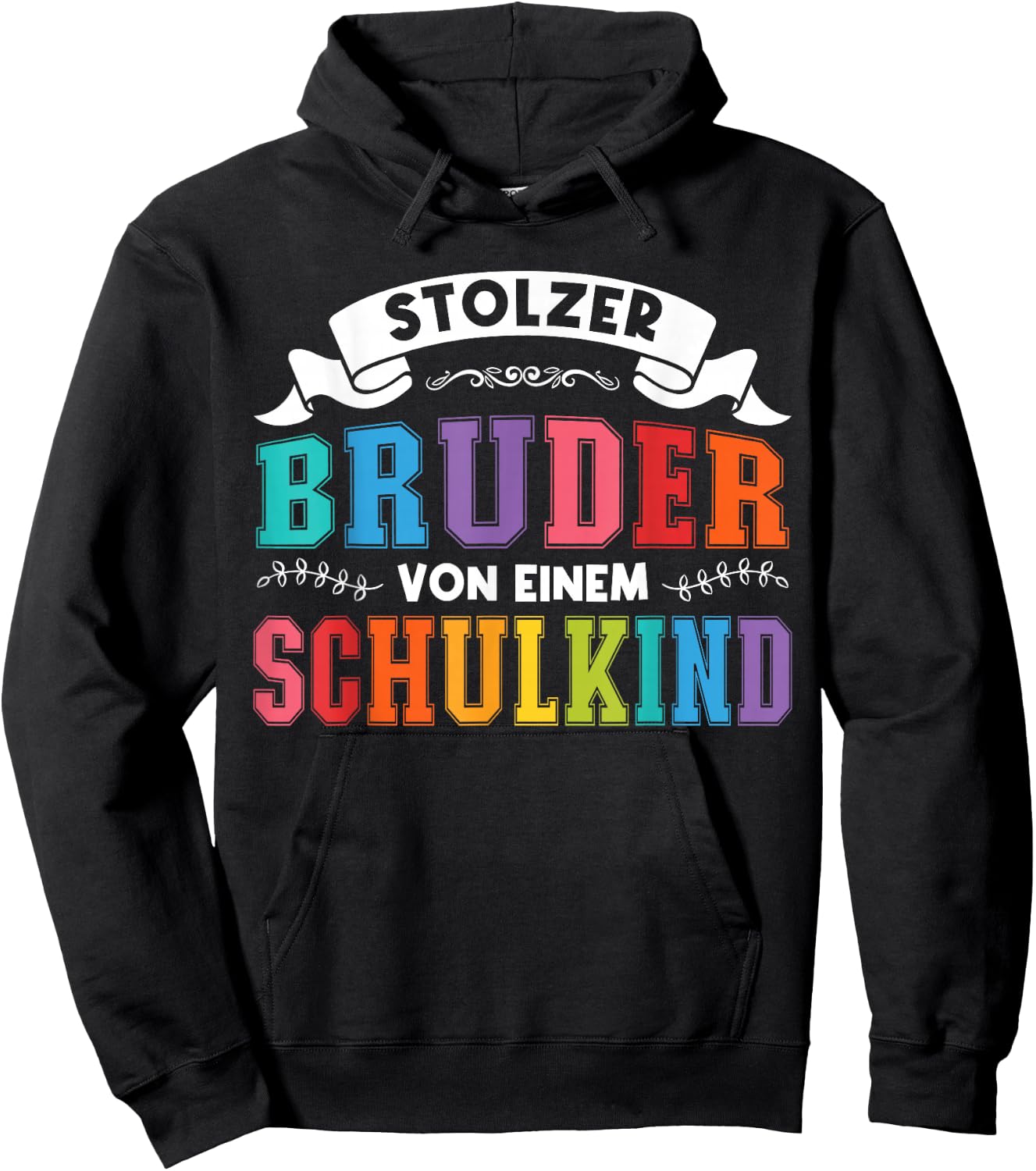 stolzer Bruder von einem Schulkind Schulanfang Hoodie - Hoodie | Black