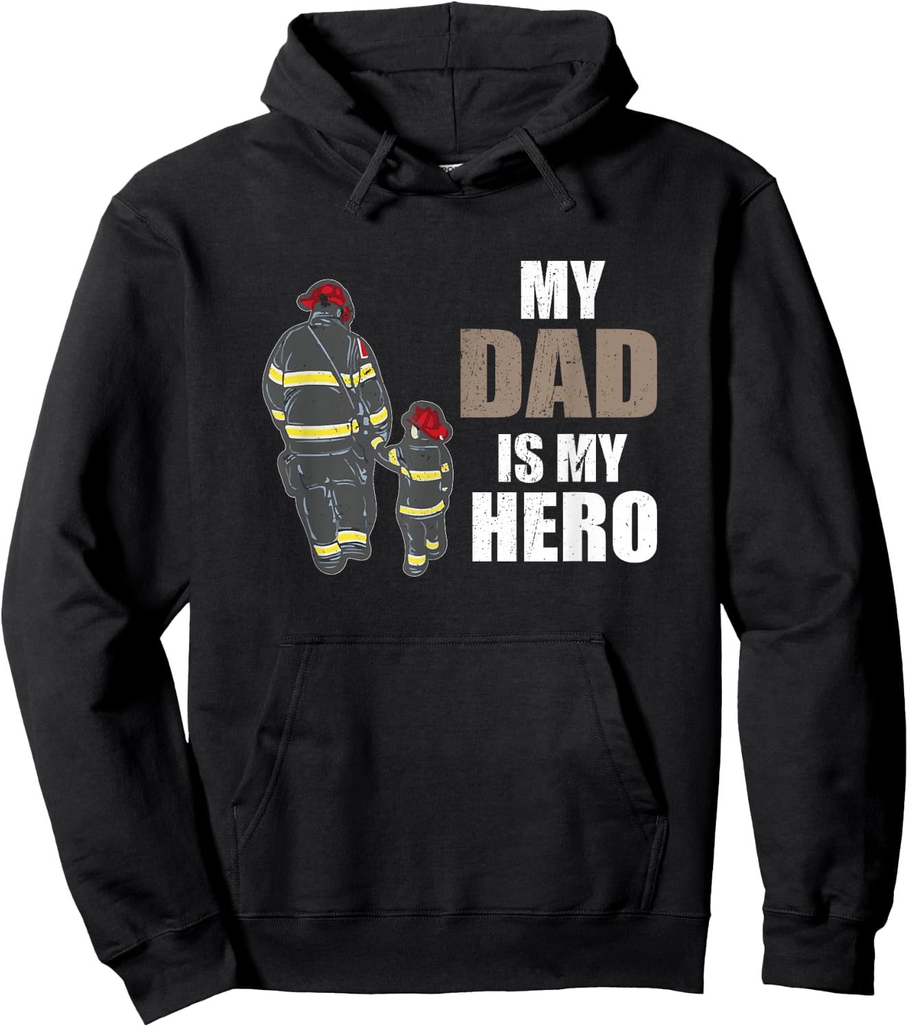 Fire brigade Mein Papa ist mein Held My Dad is my Hero Hoodie - Hoodie | Black