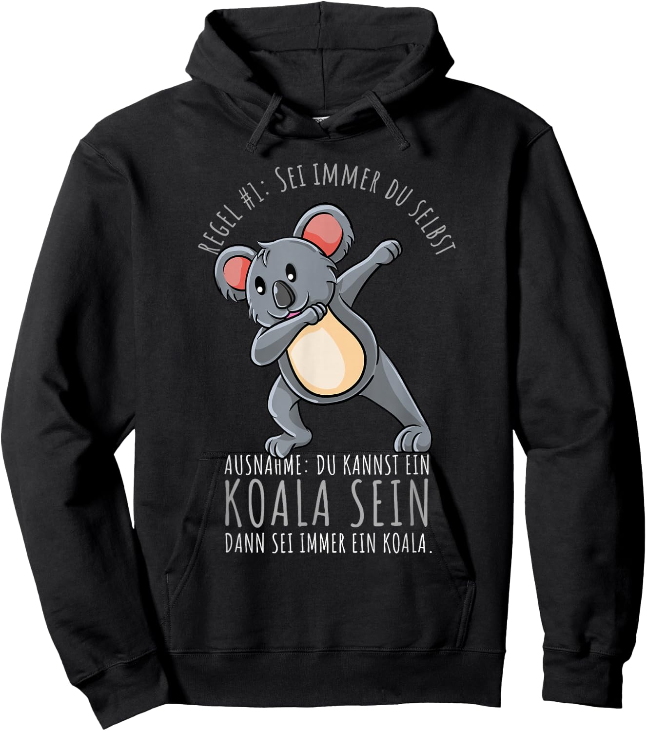 Sei Immer Du Selbst Mädchen Koala Hoodie - Hoodie | Black