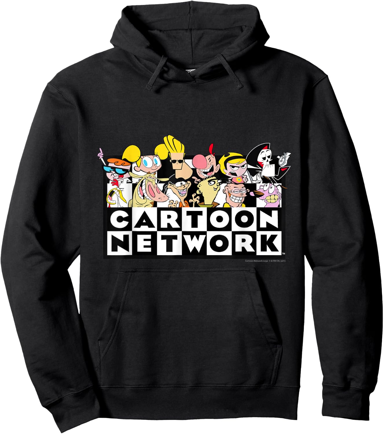 Cartoon Network Logo with Characters Hoodie - Hoodie | Black
