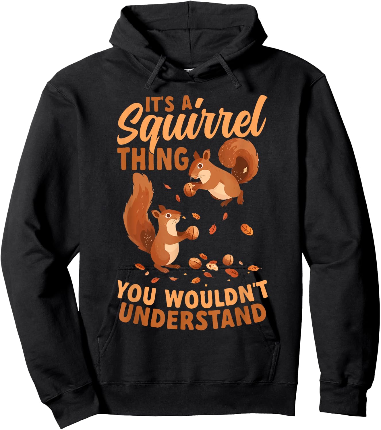Funny Squirrel Lover Hoodie - Hoodie | Black