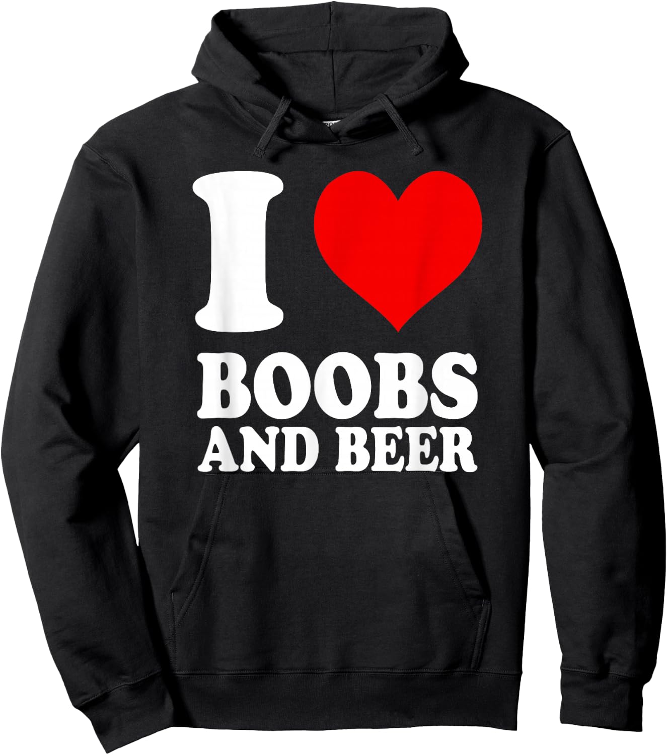 I Love Boobs and Beer , black Hoodie - Hoodie | Black