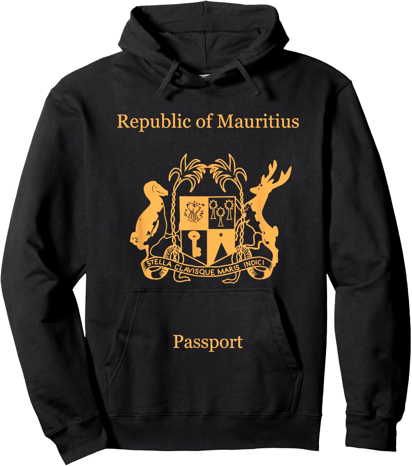 Mauritius,Mauritius Passport,Flag of Mauritius. Hoodie - Hoodie | Black