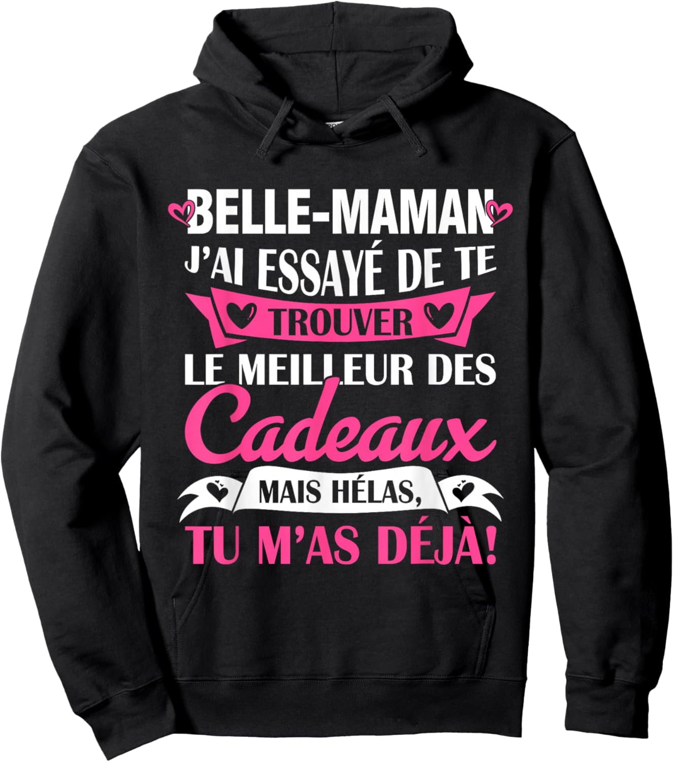 Mother's Day Gift Humour Birthday Gift Stepmom , Black, S Hoodie - Hoodie | Black