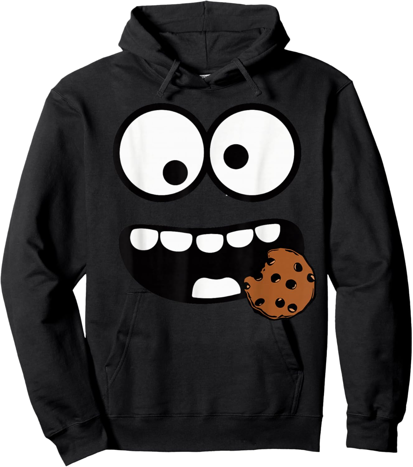 Cute Cookie and Scary Monster Halloween T Hoodie - Hoodie | Black