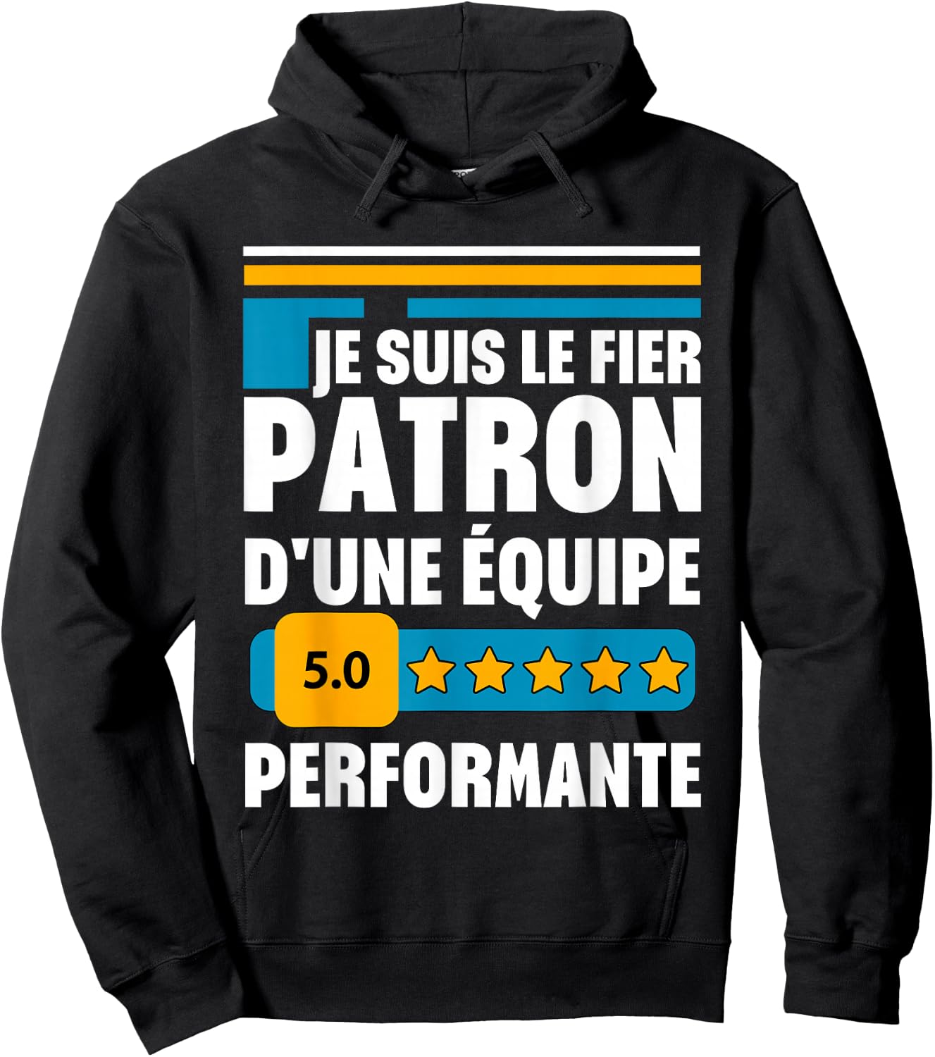 Funny Gift boss, original idea for team leader , Black, S Hoodie - Hoodie | Black