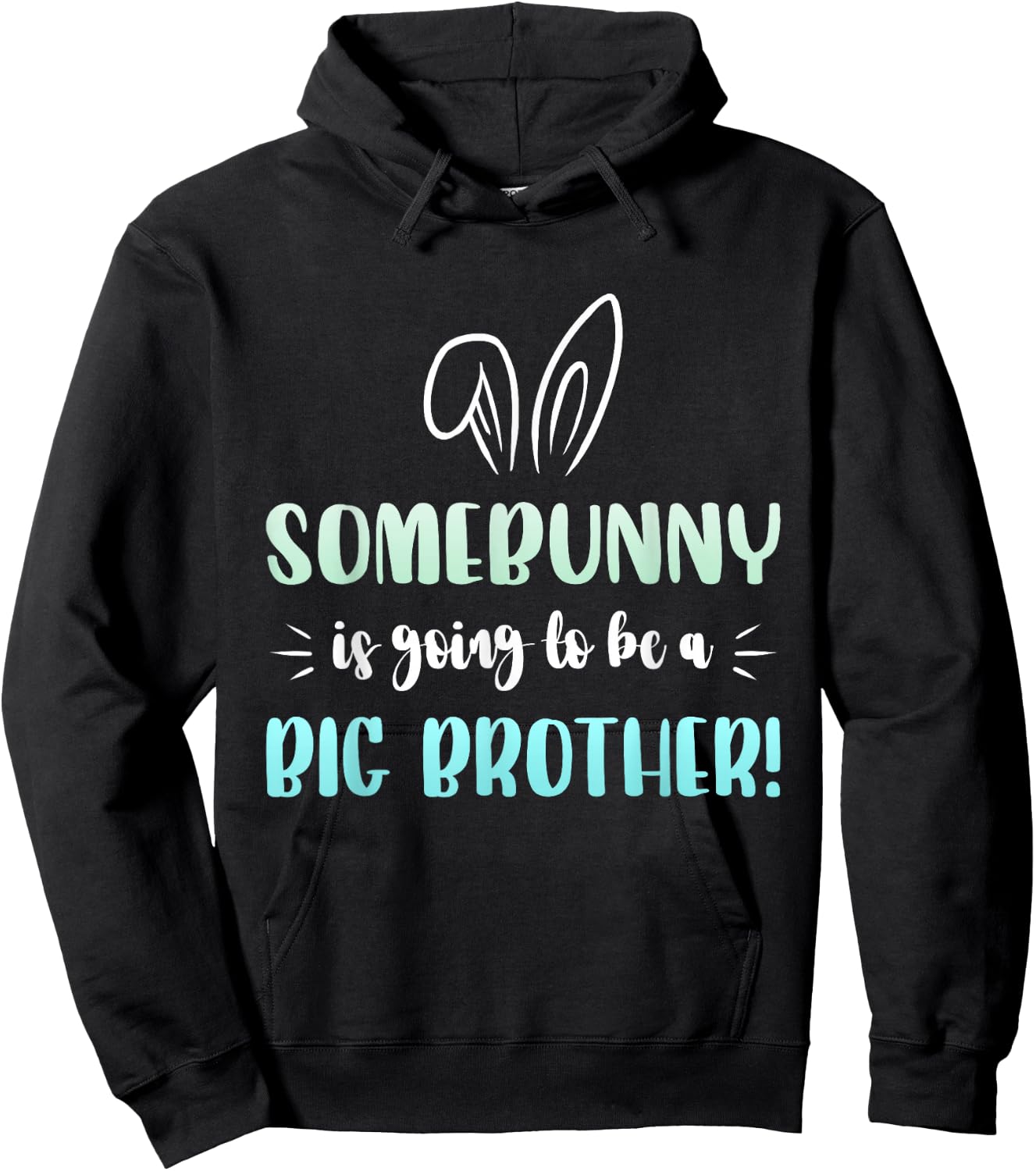 Kids Easter Pregnancy Announcement Somebunny Big Brother Hoodie - Hoodie | Black