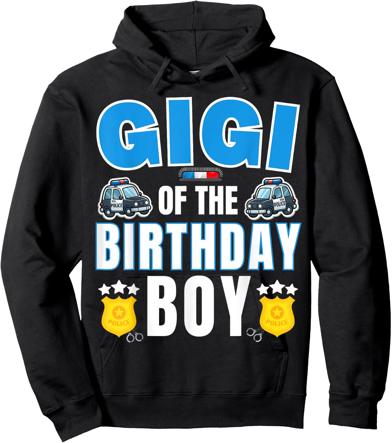 Gigi of the Birthday Boy Policeman Police Officer Bday Party Hoodie - Hoodie | Black