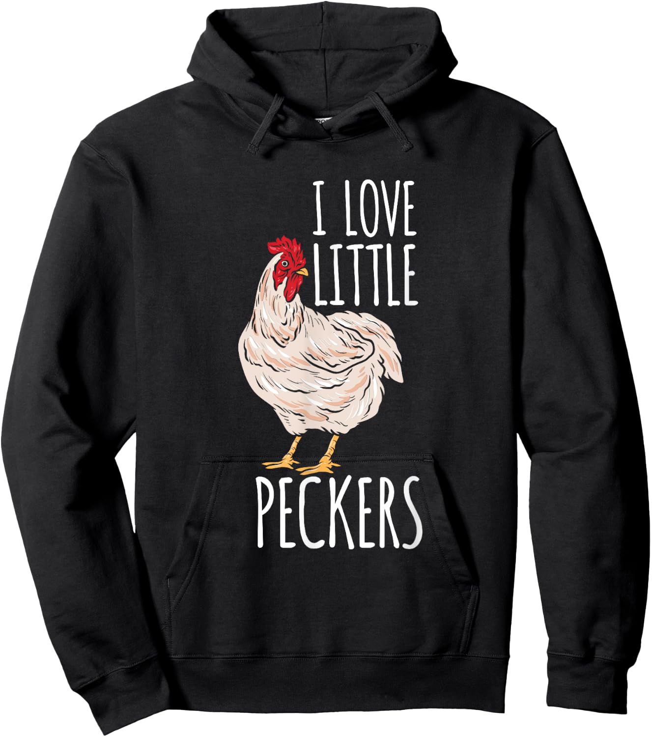 Life On A Farm I Love Little Peckers Funny Chicken Lover Hoodie - Hoodie | Black