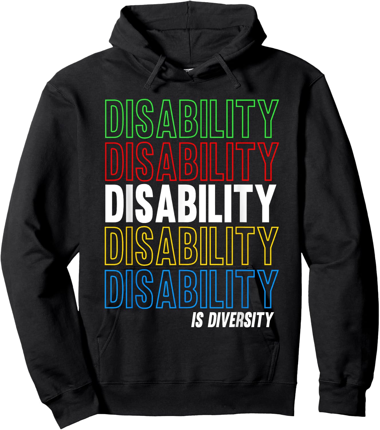 Le handicap, c'est la diversité - Disability Pride Month Wear Hoodie - Hoodie | Black