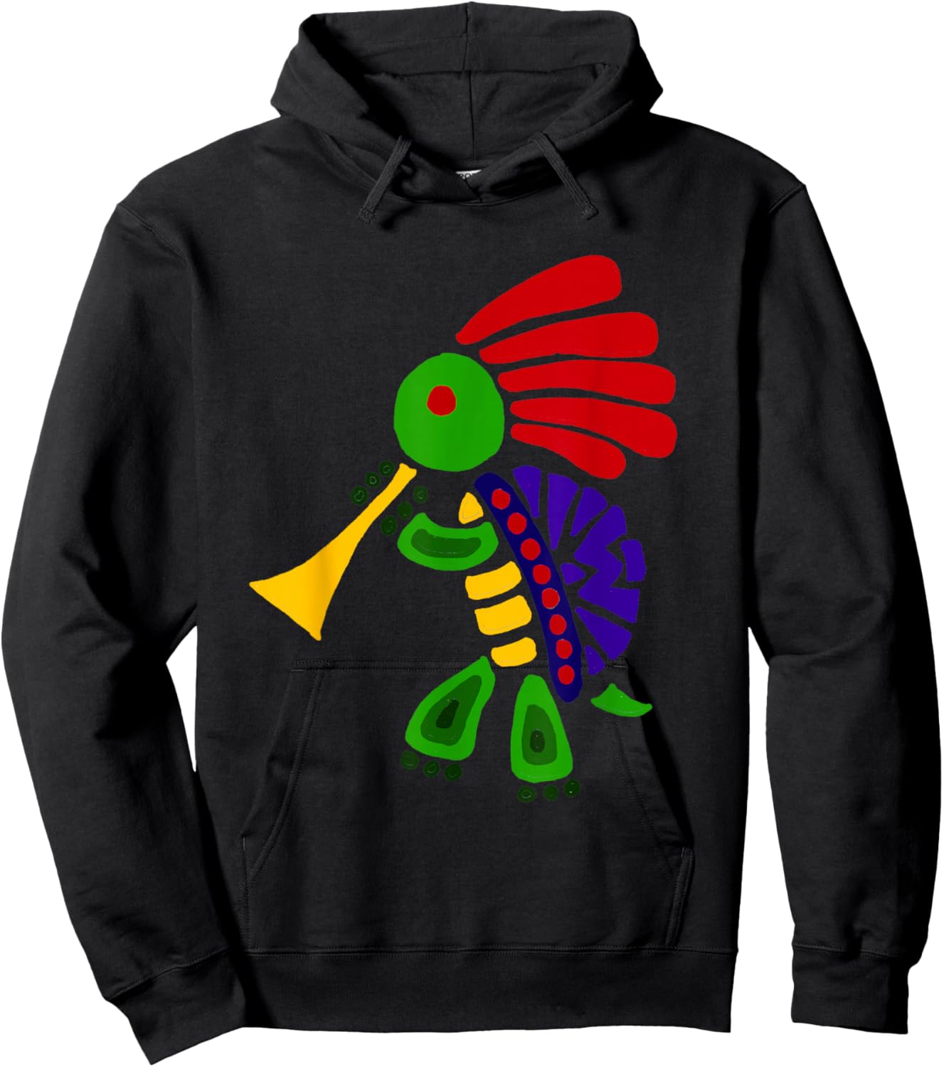 Smiletodaytees Funky Turtle Dancing Kokopelli Hoodie - Hoodie | Black
