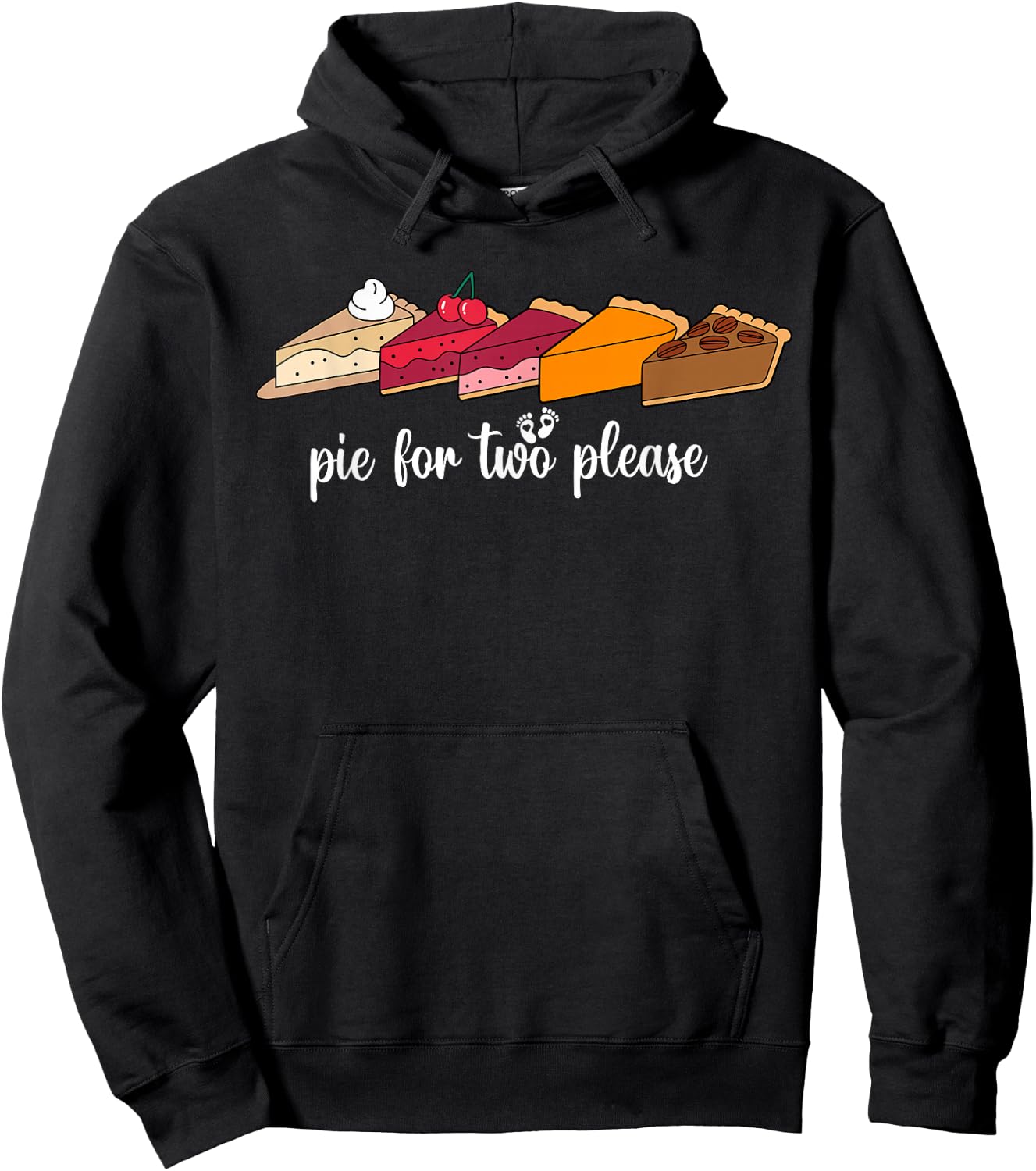 Adults Thanksgiving Pregnancy Announcement Black Small Hoodie - Hoodie | Black