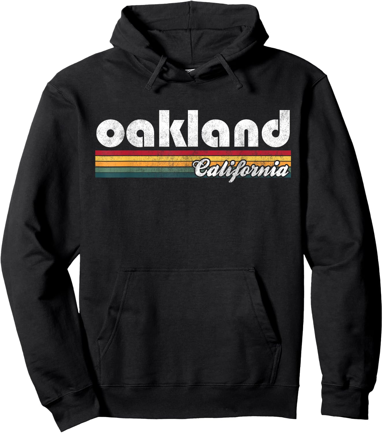 Oakland California Vintage 70's 80's Retro Style Men Women Hoodie - Hoodie | Black