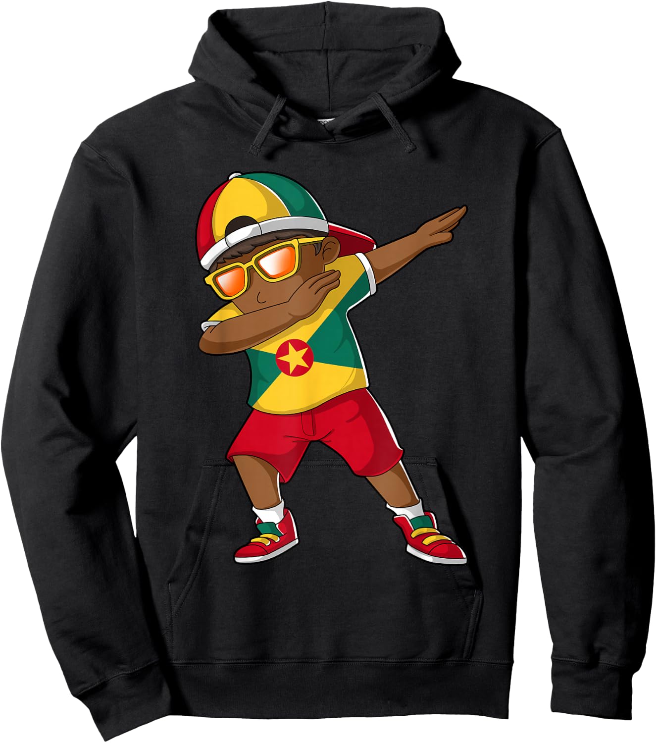 Grenadian Boy Grenada Kid Patriotism Roots Heritage Hoodie - Hoodie | Black