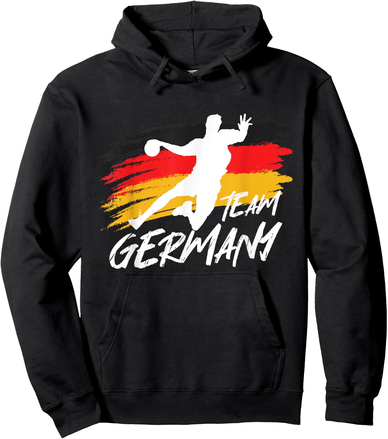 Handball Team Germany Flag Handballer Ball Sports Player , black Hoodie - Hoodie | Black