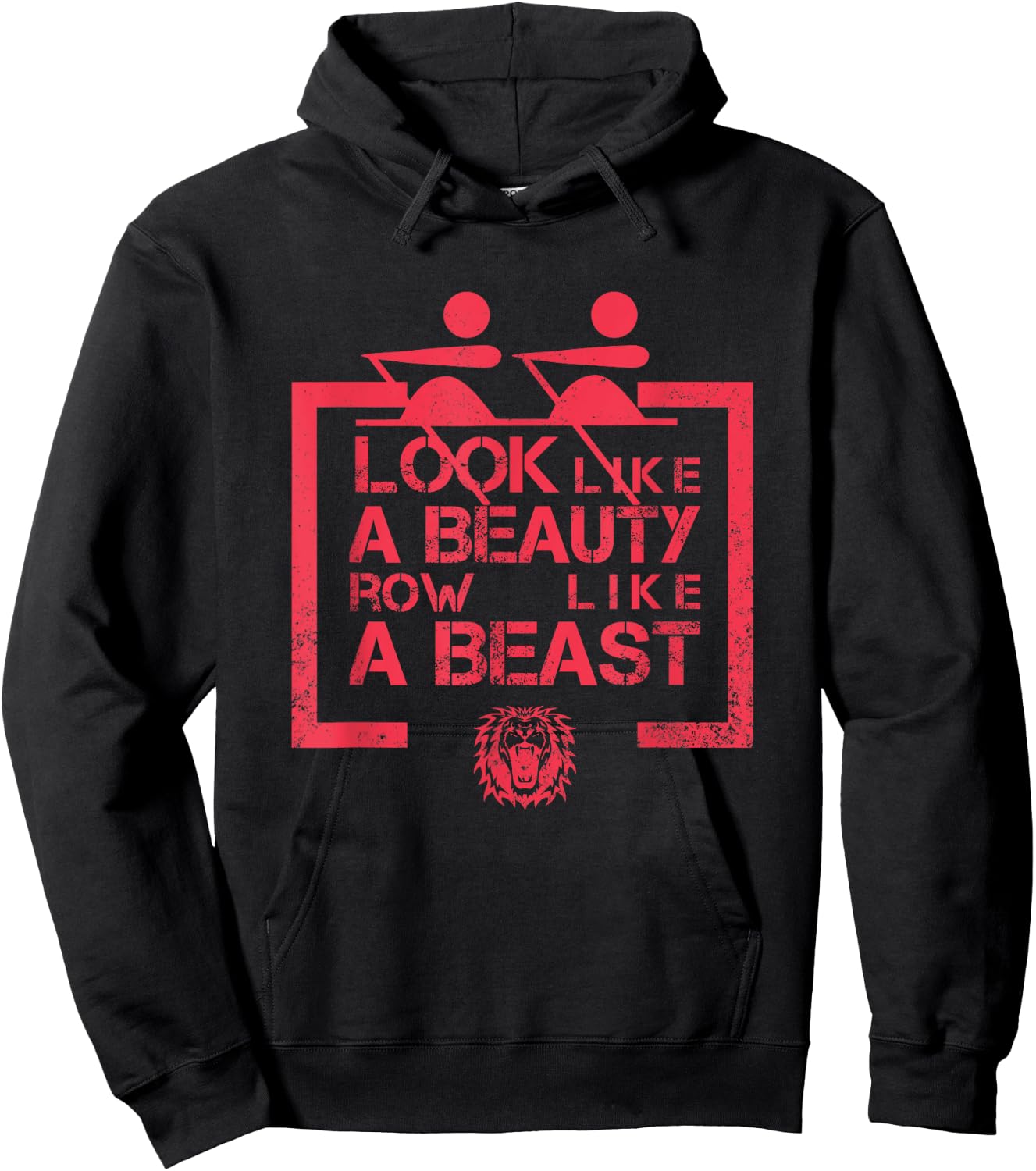Look Like A Beauty Row Like A Beast Rowing Hoodie - Hoodie | Black