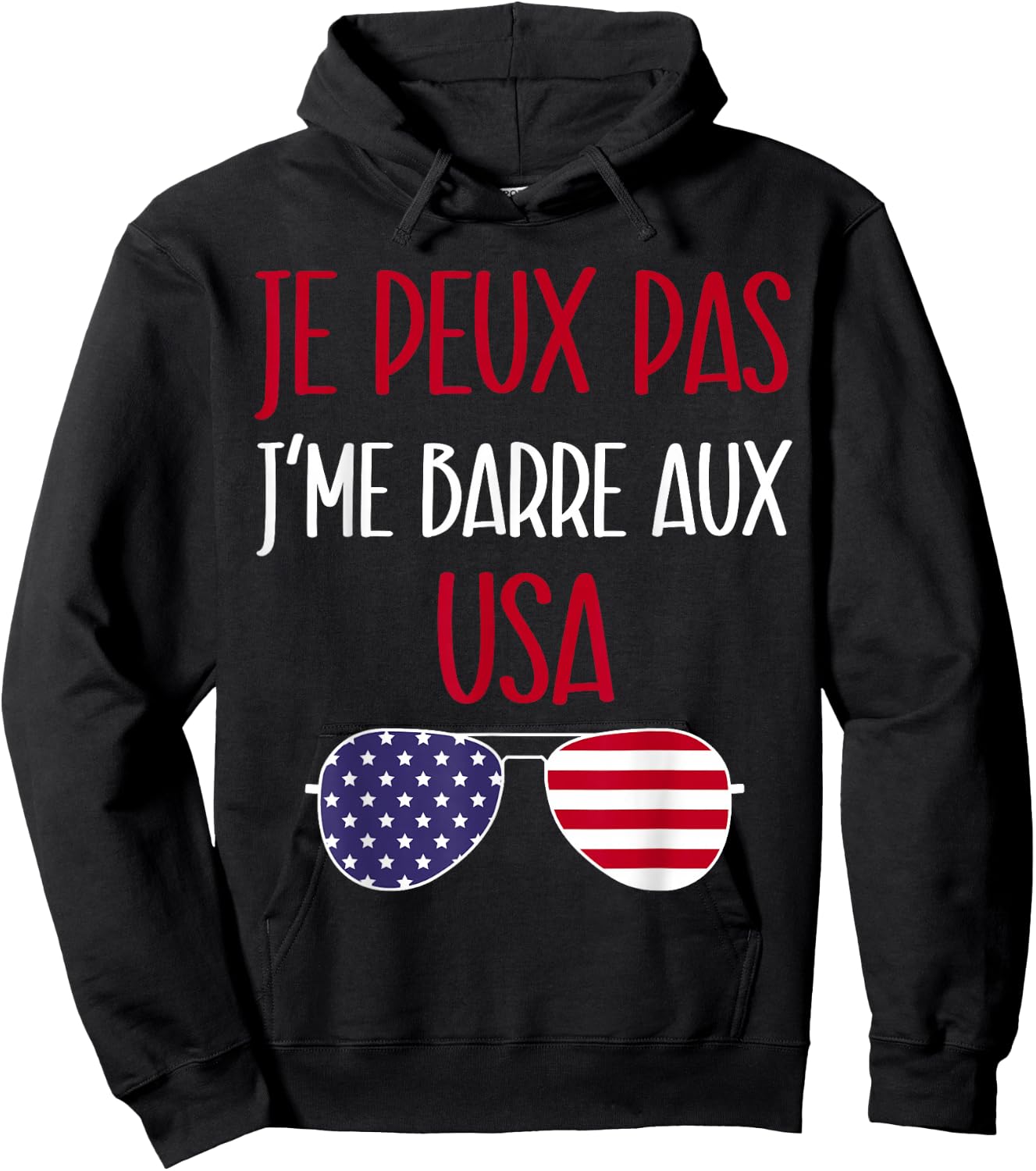 United States gift travel USA humor man woman America , Black, S Hoodie - Hoodie | Black