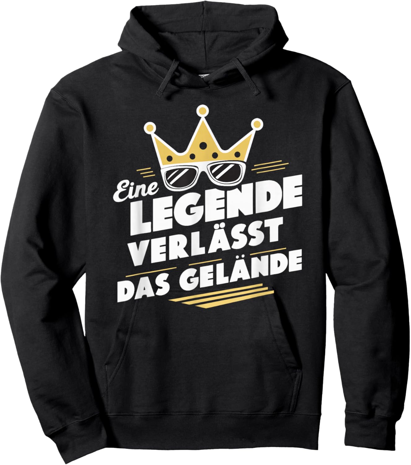 with German Text "Legende verlässt Gelände" [German Language], black Hoodie - Hoodie | Black