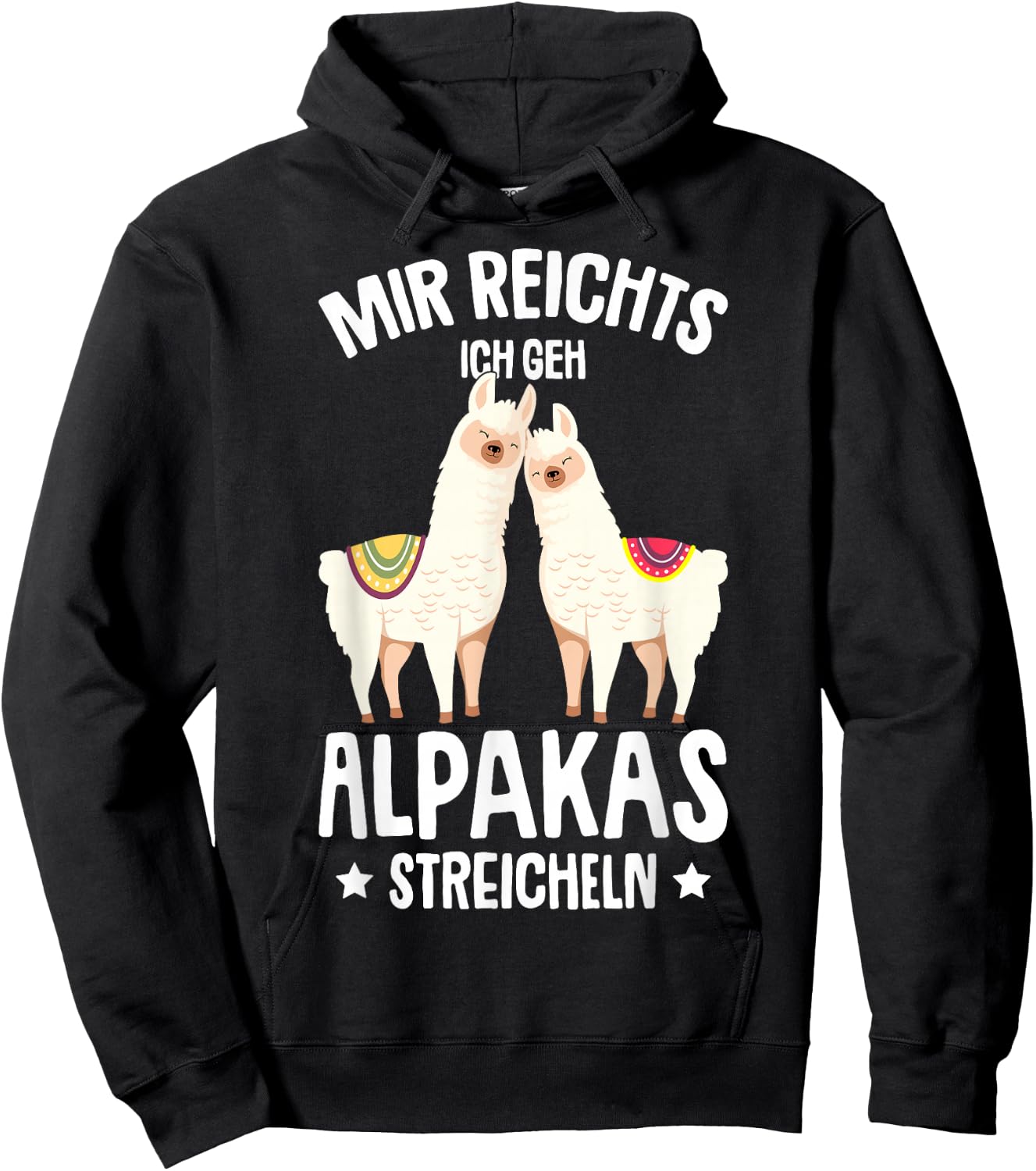 Mir reichts ich geh Alpakas streicheln Lama Girl's Women's , black Hoodie - Hoodie | Black