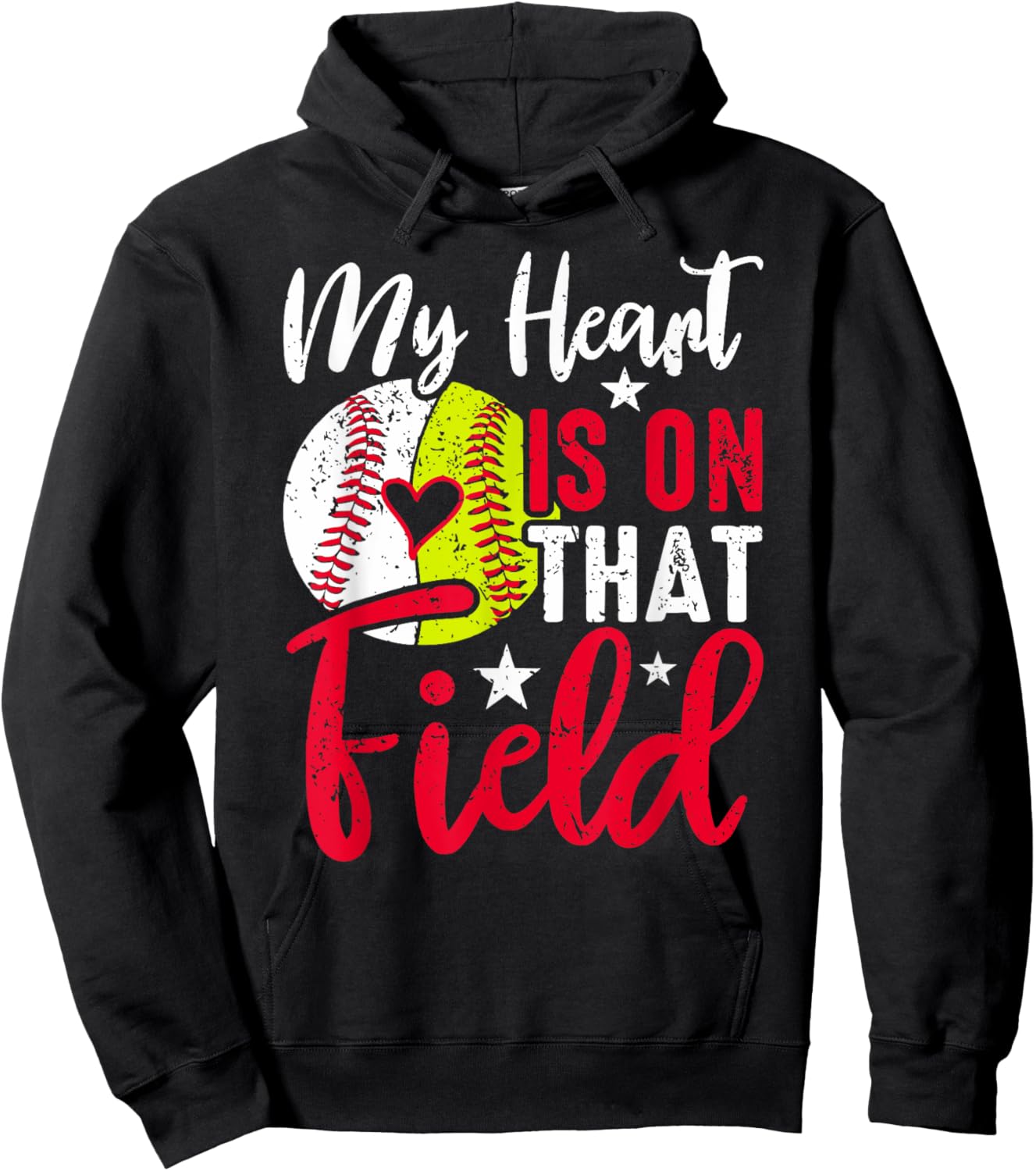 Softball Baseball Grandma Mothers Day Hoodie - Hoodie | Black