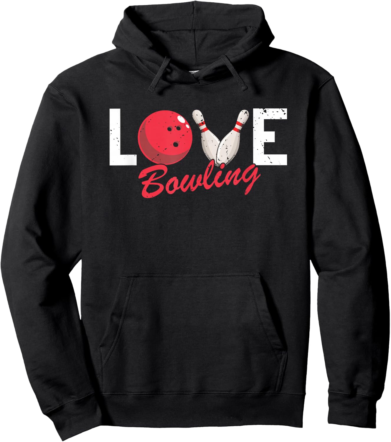 Amour Bowling Ligue Humour Rétro Quilles Thème Hoodie - Hoodie | Black
