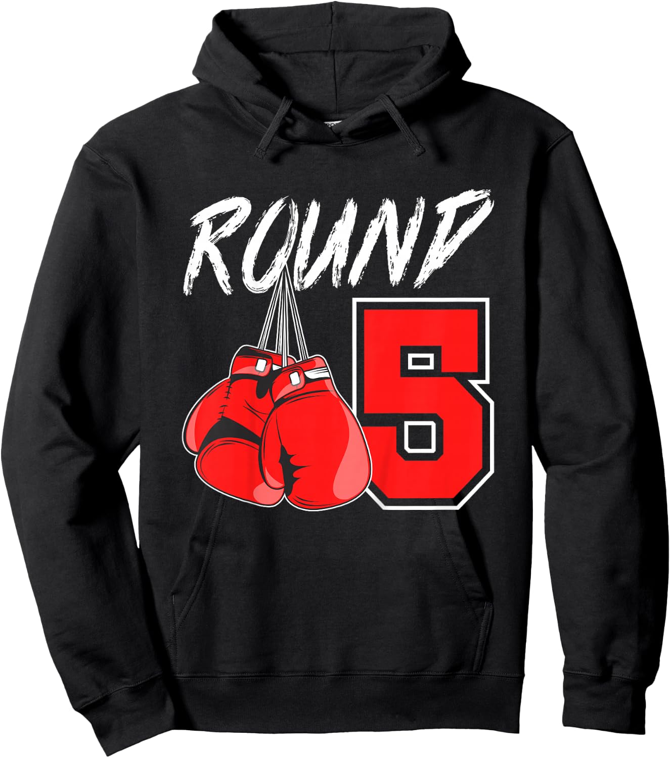 Kids 5th Birthday Boxing Boy 5 Year Old Boxer Bday Party Hoodie - Hoodie | Black