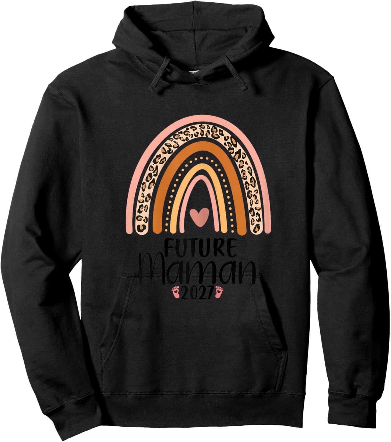 Femme Shirt Future Maman 2027 Maman en 2027 Hoodie - Hoodie | Black