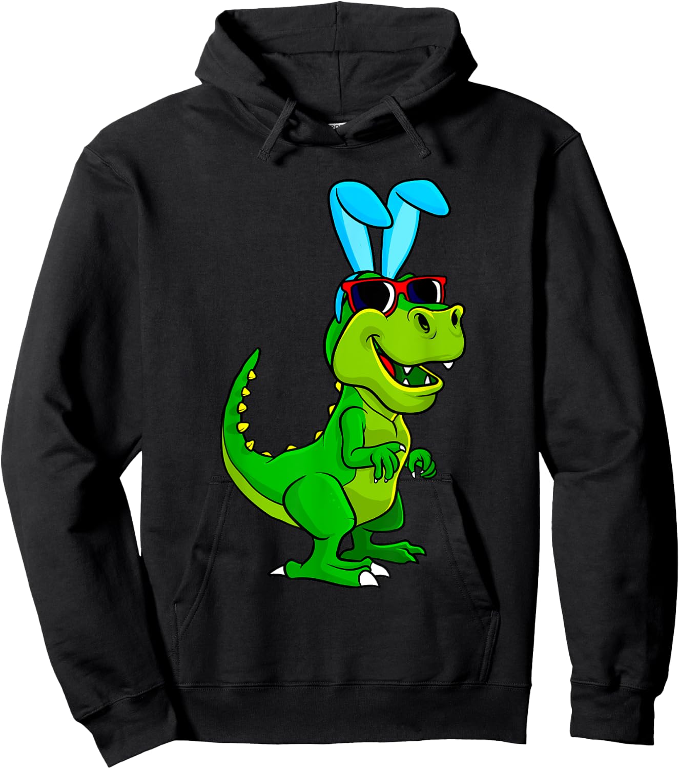 T Rex Easter Bunny Dinosaur Lover Boys Girls Kids Hoodie - Hoodie | Black